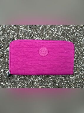 Kipling Very Berry Zip Around Wallet